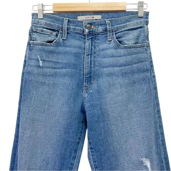 Joe’s Jeans High Rise Wide Leg Distressed Jean in Belenos Medium Wash Size 26